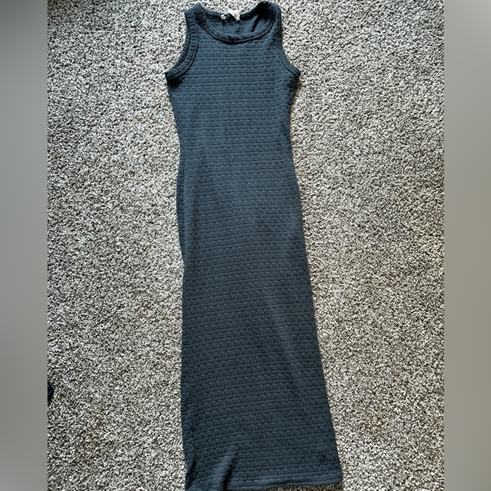 See You Monday Sleeveless Maxi Dress - Dark Charcoal